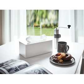 Yamazaki Industrial 3901 Thick Tissue Case, White, Approx. W 10.2 x D 5.1 x H 3.9 inches (26 x 13 x 10 cm), Tower Moisturizing Tissue