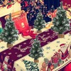 Jylucky 6PCS Tabletop Mini Christmas Tree, Snow Artificial Christmas Trees