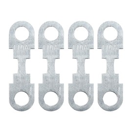 sourcing map Pack of 4 Universal 110 A Blade Fuse Strip Protection DC 32 V Metal Strip Fuses Silver Tone for Car