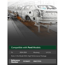 YHTAUTO Front Bumper Reinforcement Impact Bar Steel Compatible with Ford Mustang 2024 L4 2.3L, Bumper Face Bar Reinforcement Beam