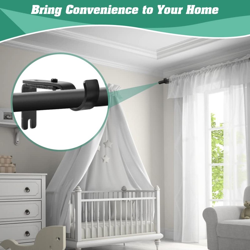 Creatyi Adjustable Curtain Rod Brackets - Heavy Duty 1 Inch