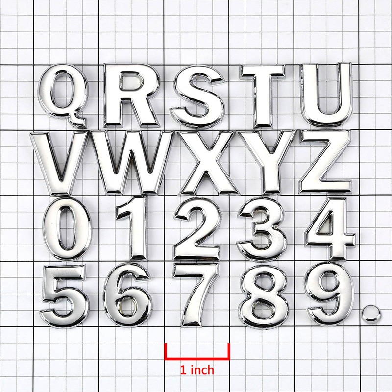 Metal Emblem Decal Logo Trim Badge Text Lettering"P" (Silver)