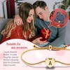 VGROSIA 18K Gold Initial Bracelets For Women Heart Charm Bracelet