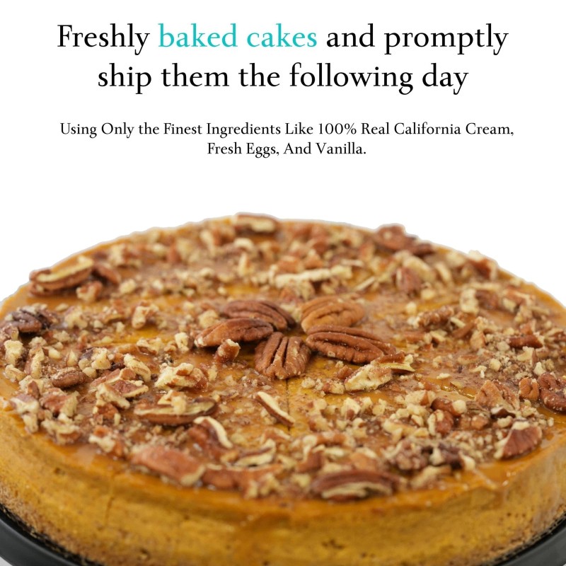 Andy Anand Sugar-Free Pumpkin Pecan Cheesecake: 2.4 lbs, Shipped 2nd
