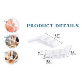 6Pcs Zehenspreizer Silikon, Zehentrenner aus Silikon, Kleinen Zehen Zehenspreizer, Drei-Loch-Zehen Spreizer, für überlappende Zehen, Blasen, Schwielen, Gemilderte Fußschmerz den Reibung