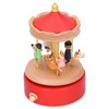 Wooden Music Box Musical Box Rotating Horse Shaped Wood Crafts