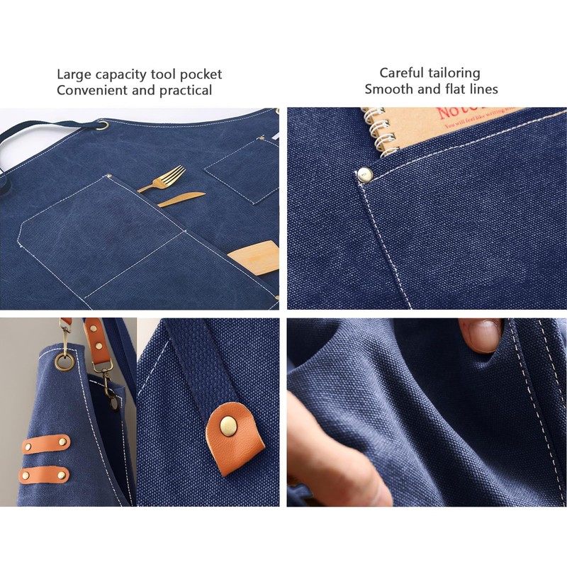 Canvas Heavy Duty Work Tool Apron, Chef Cotton Aprons for