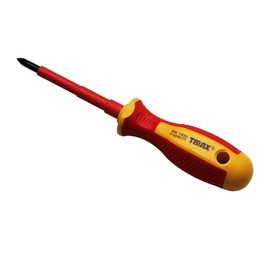 TMAX 1000V VDE PH1 Insulated Electrician Phillips Screwdriver #1 3-5/32 Inch Rod Length, 6-11/16 Inch Total Length for Magnetic Tips, Phillips Bit and Non-Slip Grip