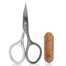 GERMANIKURE Nail and Cuticle Scissors - Self-Sharpening FINOX22 Titanium Coated Stainless Steel Professional Manicure Tools in Cork Case - Ethically Made in Solingen Germany - 2702