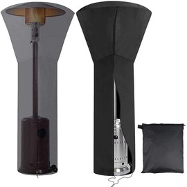 IDOXE Patio Heater Cover Waterproof with Zipper, Standup Classic Terrace Outdoor Round Heater Covers (Black)