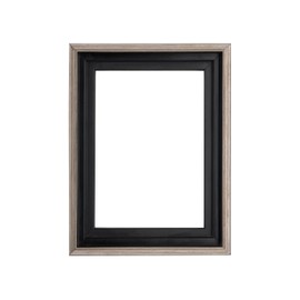 Creative Mark Illusions Floater Frame for 3/4" Deep Canvases - 24x24" - Black w/Antique Silver Edge - for Galleries & Home Decor - Wood Float Frame for Canvas Paintings- Complete Hanging Hardware