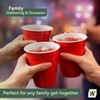 Zuvo Red Party Cups – 16oz Plastic Disposable Cups (Pack