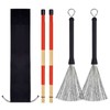 Drumstick Brushes Set Flexible Adjustment Stainless Steel Drum Wire Brushes
