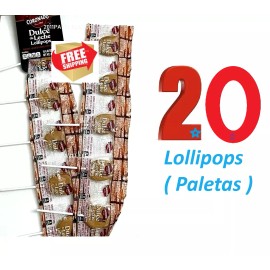 Coronado 20 Coronado Caramel flat Lollipops made w/ Goat's Milk (dulce de leche de cabra)