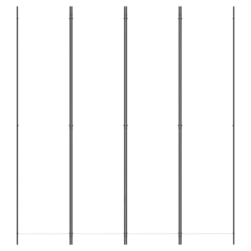 4-Panel White Fabric Room Divider 78.7"x86.6" Screen & Dividercolor: White