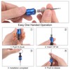 sourcing map 6PCS Keychain Aluminum Alloy Screwdriver Bits Holder Extension