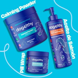 Dogelthy Serenity Kit Cerdo Calming Powder Aceite Pill Wrap