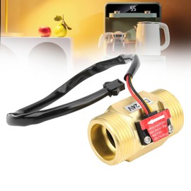 Hall Flowmeter, YF-B10 Water Flow Sensor, Hall Flowmeter, 1 Inch Outdoor Wire Copper Water Flow Sensor, Turbine Flow Meter DC 24V 2~50L/MIN