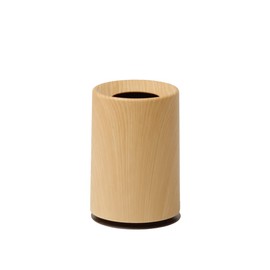 ideaco Mini TUBELOR Oakwood Round Trash Can, 0.32 gal (1.2 L), Diameter 4.9 x Height 7.3 inches (12.5 x 18.5 cm)