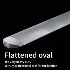 KINTIF Sharpening Steel 12 inch Heavy-Duty Honing Steel Flat Honing Rod, High hardness, Fine Cut, Ideal For Butcher Knives and Chef Knives, Knife Sharpeners