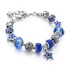 Capital Charms Blue Star Silver Plated Charm Bracelet Set, Jewelry