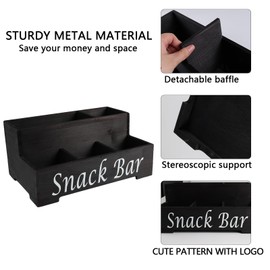 Xbopetda Snack Organizer for Countertop, Wooden Snack Basket Tray, Food Storage Bins Snack Bar Station Decor, 5-Compartment Snack Box Container for Kitchen Pantry Organizer and Storage