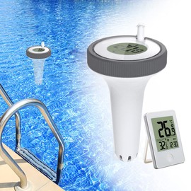 Longzhuo Digital Pool Thermometer Floating, Water Thermometer Electronic, Wireless Pool Spa Thermometer, Read Water Temperature, Floating Thermometer with Display for Outdoor and Indoor Pool and Spa