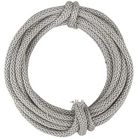 Rayher 55937560 - Tubo per maglieria con filo, diametro 5 mm, colore grigio chiaro, filo 3 m, tubo per lavori di bricolage