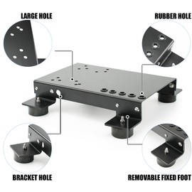 ZhuanYi Mr Pressure Washer Skid Plate Frame,10’’x 16’’ Skid Plate，Painted Steel，Attached are Four Detachable Rubber Foot Pads