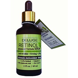 DELUGE Retinol Serum Advanced Formula With Vitamin C, Hyaluronic Acid, COQ10, Antioxidant Blend by DELUGE