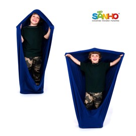 SANHO Calcetín sensorial de movimiento dinámico, para el cuerpo, juguetes para trastornos autistas y sensoriales, versión actualizada, bueno para altura: 35 a 59 pulgadas de profundidad, color azul