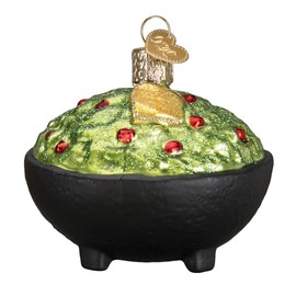 Old World Christmas Glass Blown Ornament with S-Hook and Gift Box, Condiments & Sauces Collection (Guacamole)
