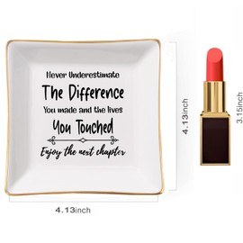 Svnntaa Retirement Gifts for Women Coworker Leaving Gifts Going Away Gift Retirement Gift Jewelry Dish for Friends Retired Teachers Nurses Doctor Boss Goodbye Farewell Gifts for Coworkers New Job