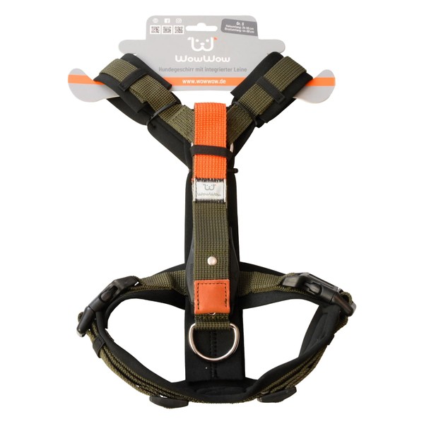 Wowwow Innovative Dog Harness with Integrated Lead, Adjustable Size, up