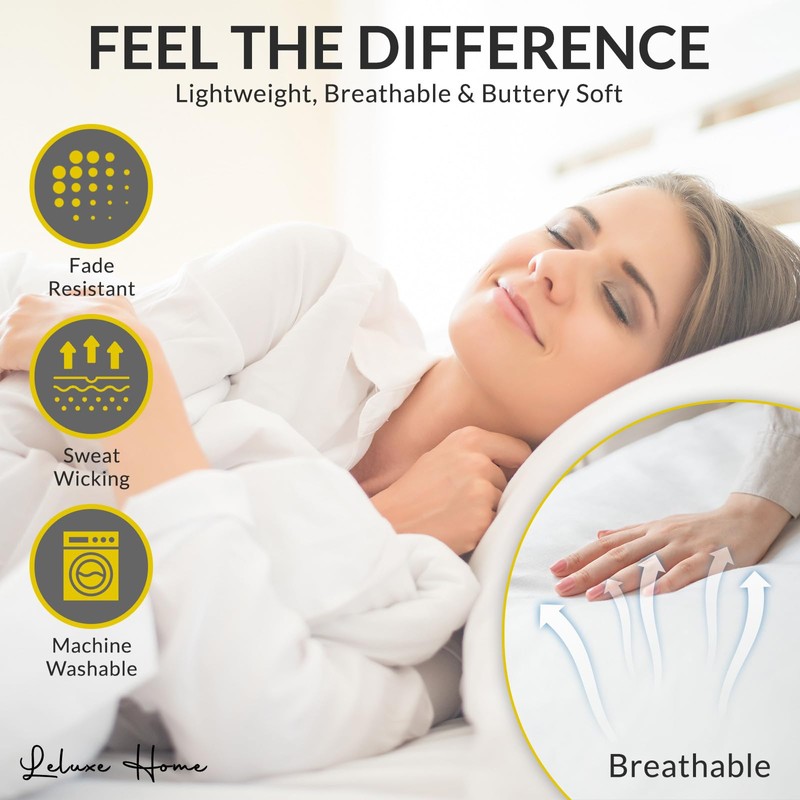 Leluxe Home Full Size Sheets Set of 4-100% Microfiber Full