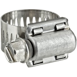 Breeze 63006H Marine Grade Power-Seal Stainless Steel Hose Clamp, Worm-Drive, SAE Size 0, 7/1" to 25/32" Diameter Range, 1/2" Band Width (Pack of 10)