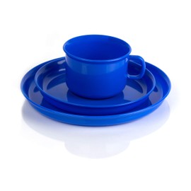 Kimmel Children's Plastic Cup, Saucer and Plate Blue