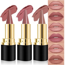 Kaely 3Pcs Gradient Matte Lip Liner Pencil & Lipstick Crayon Combo Set for Women, 2in1 Flawless Contour Gradual Ombre Effect Lip Pencil Makeup Waterproof, labiales mate 24 horas originales, 11+16+18