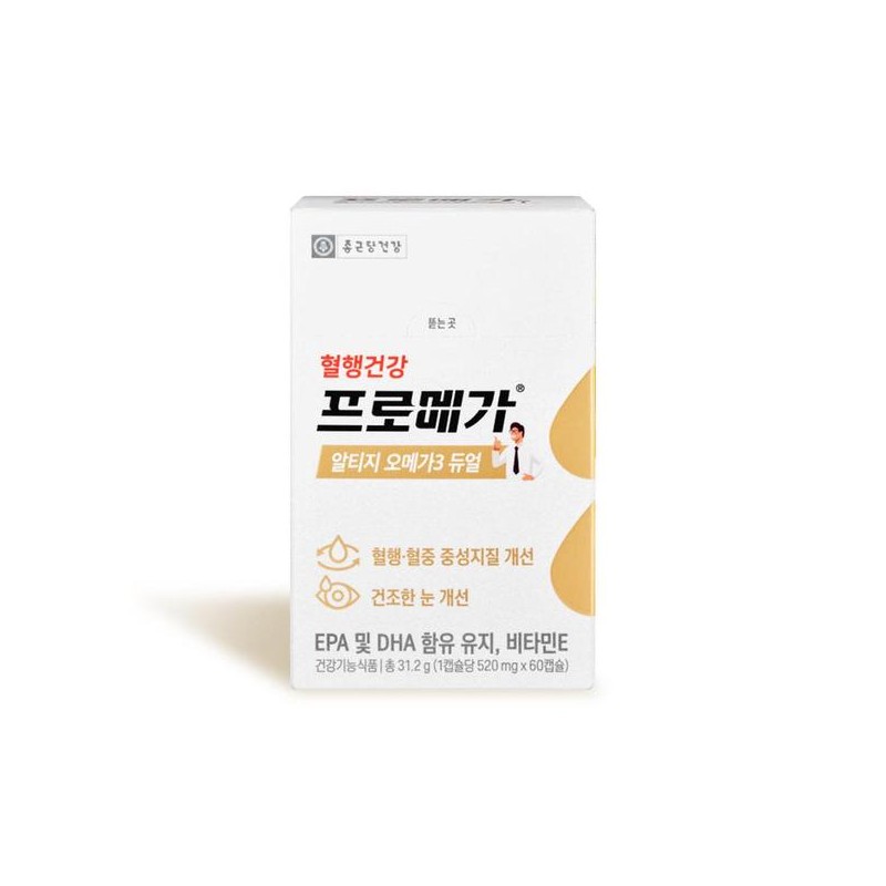 프로메가 종근당건강 RTG 알티지 오메가3 듀얼 520mg x 60캡슐 정제어유