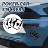 UEIOAVL Car Stickers, 2 Pieces Playing Cards Car Stickers, Universal