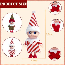 Pack of 2 Christmas Elf Doll for Boys Girls Children, Santa Mini Elves Christmas Dolls Tiny Baby Elf Doll, Christmas Small Elf Figures Baby Elf Doll Gift for Christmas Stockings Stuffers