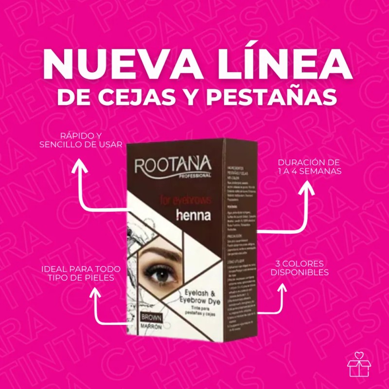 Gel Tinta Henna Tinte Pigmento Para Cejas Y Pestañas Café