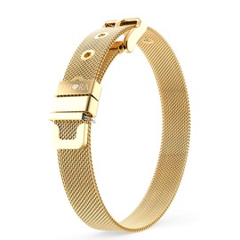 THIORA® - Women's Mesh Bracelet, Large Selection Charms, Premium Stainless Steel Refined, Charm Bracelet, Stainless Steel