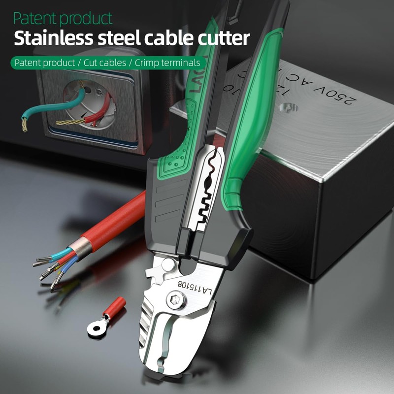 LAOA Stainless Steel Cable Cutter - 8in Professional Multi-Function Wire