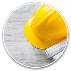 2 x 30cmVinyl Stickers - Construction Hard Hat Builder Trade Decals for Car Van Luggage Scrap Book Fridge #14637