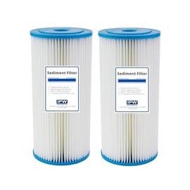 IPW Industries Inc. (PBB-P10-1) 10" x 4.5" Whole House Heavy Duty Pleated Sediment Pre-Filter 1 Micron - Pack of 2