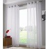 Ideal Textiles Plain Voile Curtain Panel, Ring Top Heading, Eyelet