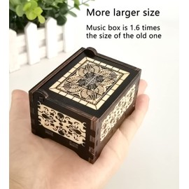 Micteney The Lord of the Rings Music box Antique Carved Wooden music box,Play the Lord of the Rings theme song Clockwork-driven (Lord of the Rings)