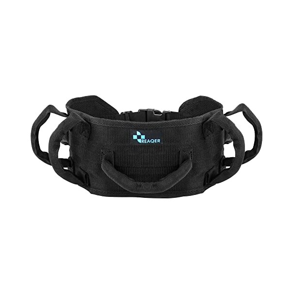 REAQER Gait Belt with Handles Durable Transfer Lift Belt for Seniors, Elderly, Bariatric, Occupational and Physical Therapy(Adjustable Waist Circumference:31"~51")