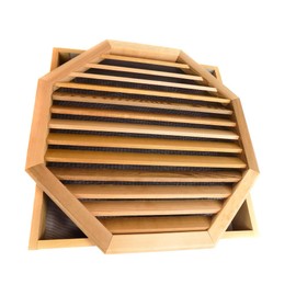 Miller Shingle Octagon Clear Cedar Vent, Recessed Mount - 24 inch x 24 inch